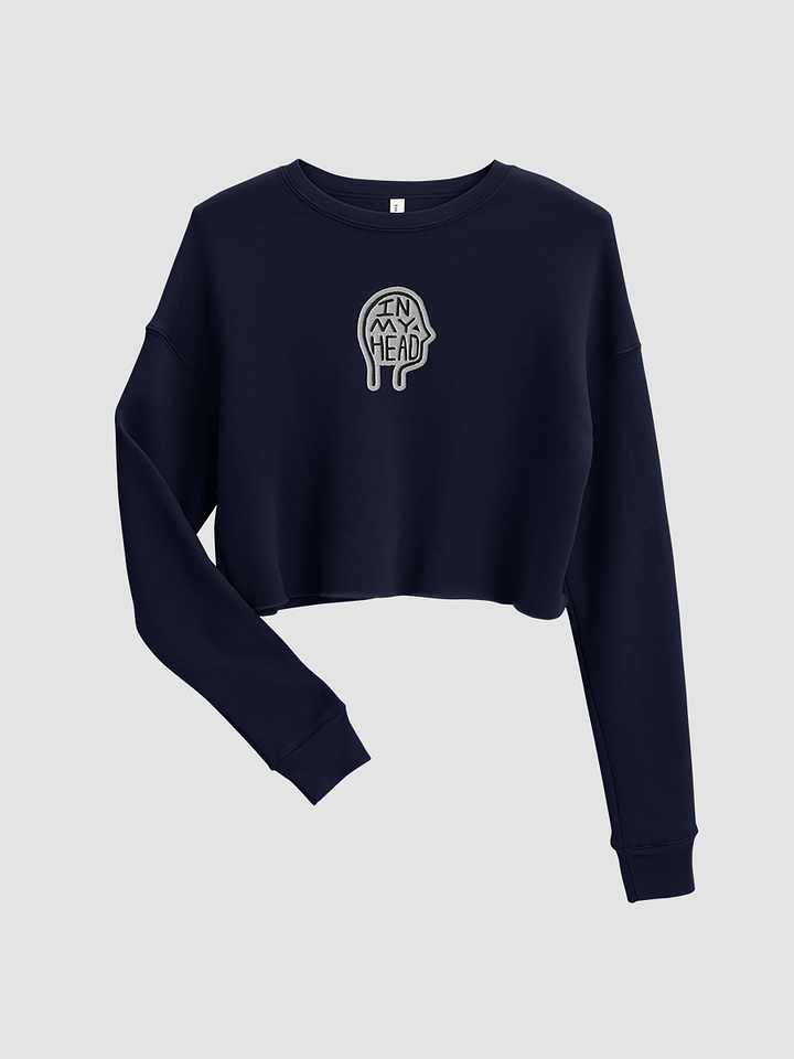 In My Head (bubble design) embroidered Fleece Crop Sweatshirt product image (2)