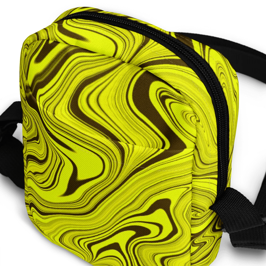 Utility Crossbody Bag - Yellow Liquid Swirls product image (7)