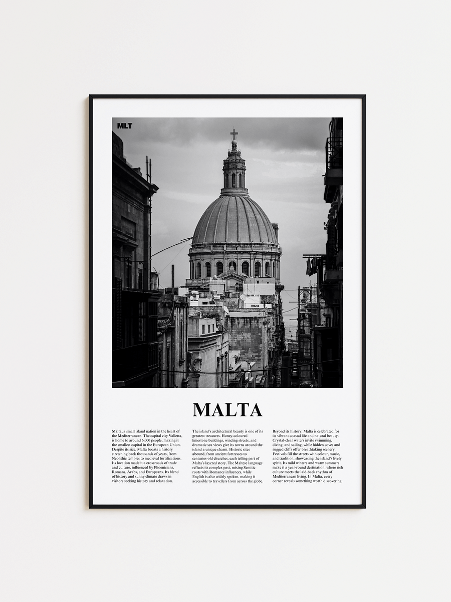 Malta 02 Newspaper Poster | Framed product image (1)