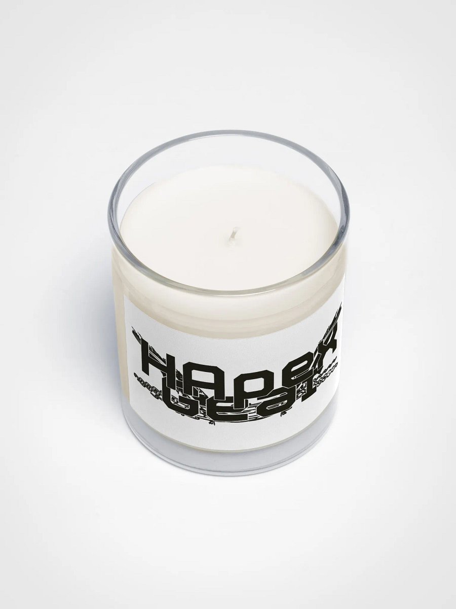 Black HApex Gear White Logo - Soy Wax Candle In A Clear Glass Jar product image (3)