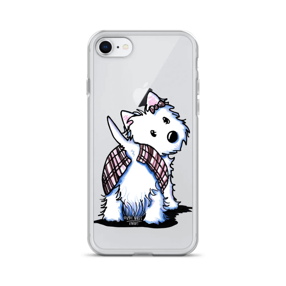 Westie Highland Moon Clear iPhone Case product image (1)