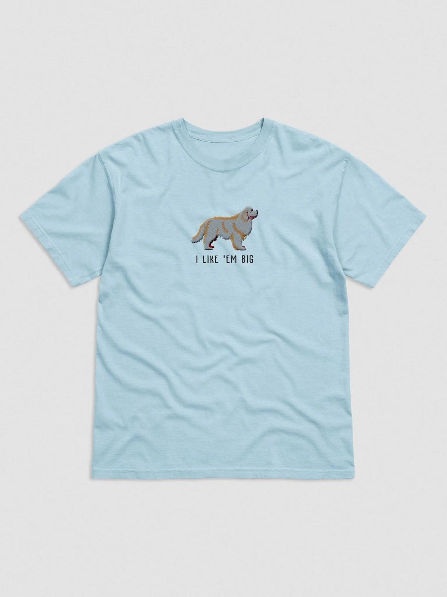 I Like 'Em Big T-Shirt(Embroidered) of a Newfoundland(Grey) product image (4)