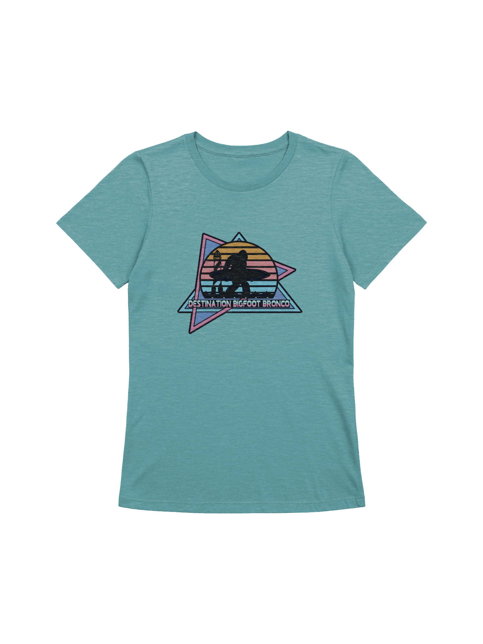Destination Bigfoot Bronco Retro-Inspired Bella+Canvas Women's Supersoft Relaxed-fit T-Shirt (Multiple Color Options) product image (9)