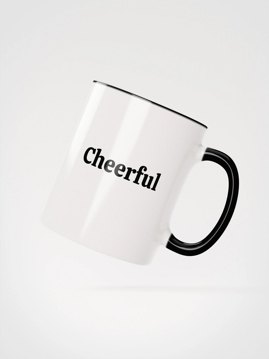 “Cheerful” Upbeat White Mug with Color product image (23)
