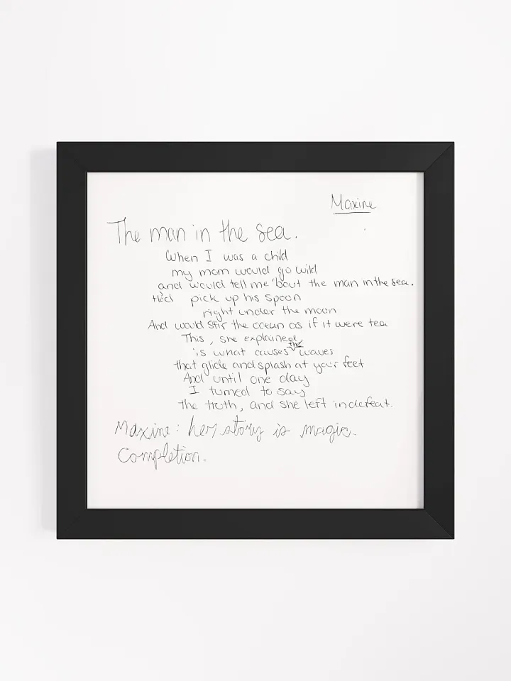 The Man in the Sea: Original Poem - Poster Print (Framed) product image (2)