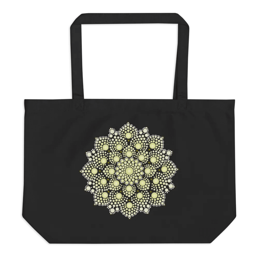 Yellow Dot Mandala Organic Cotton Tote product image (4)
