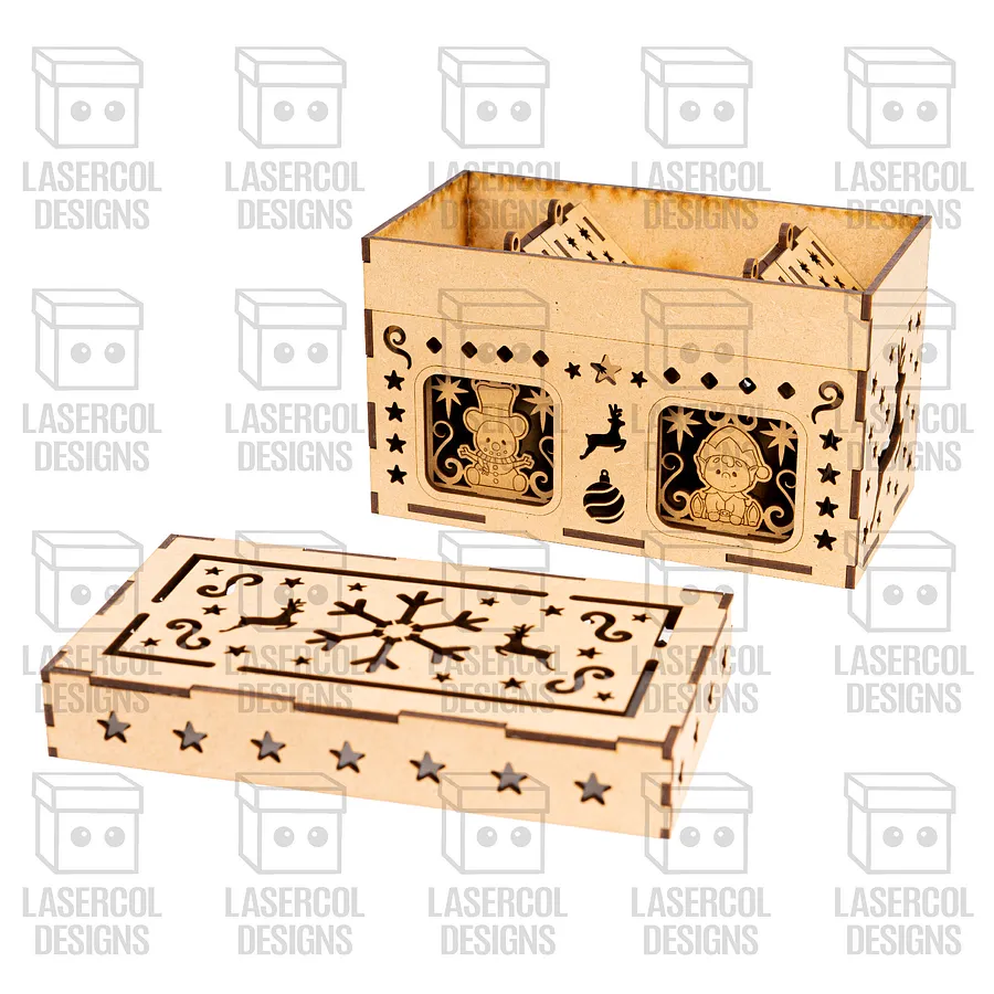Christmas Ornaments Houses Box Set 2 - Laser Cut Files product image (9)