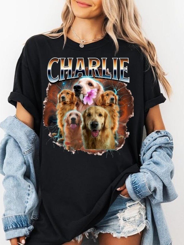 Women's Organic Ribbed Neck Dog T-Shirt product image (1)