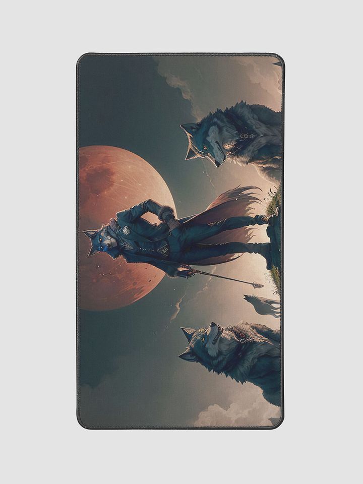 Elegant Werewolf Deskmat | Sophisticated Moonlit Wolf Pack Design product image (2)