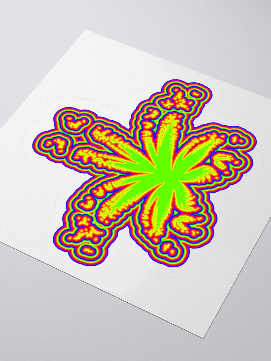 Cannabis Rainbow Stoner Sticker, 420 Queer Pride Pot Leaf Art product image (7)