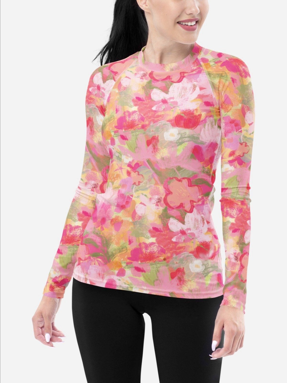 Rash Guard "Sweet Pastel Florals of Spring" product image (1)
