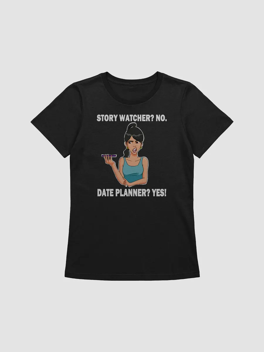 Story Watcher vs. Date Planner - slimmer fit t-shirt product image (1)