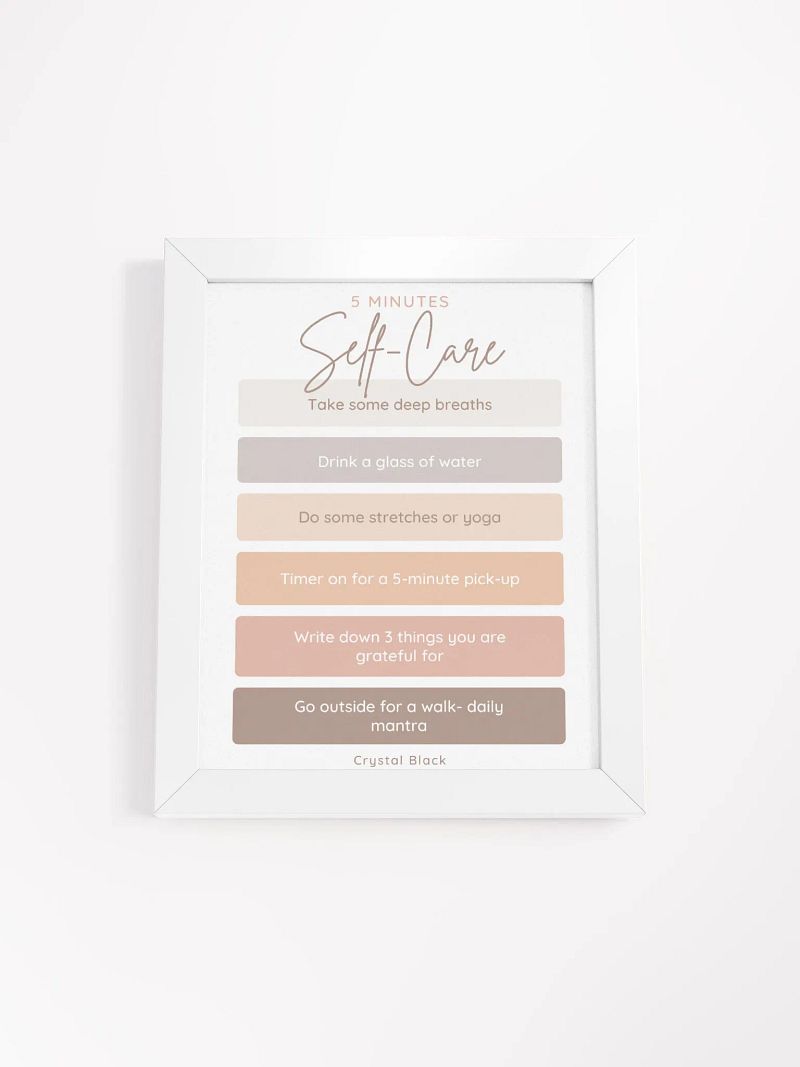 5-Minute Self-Care Routine Poster