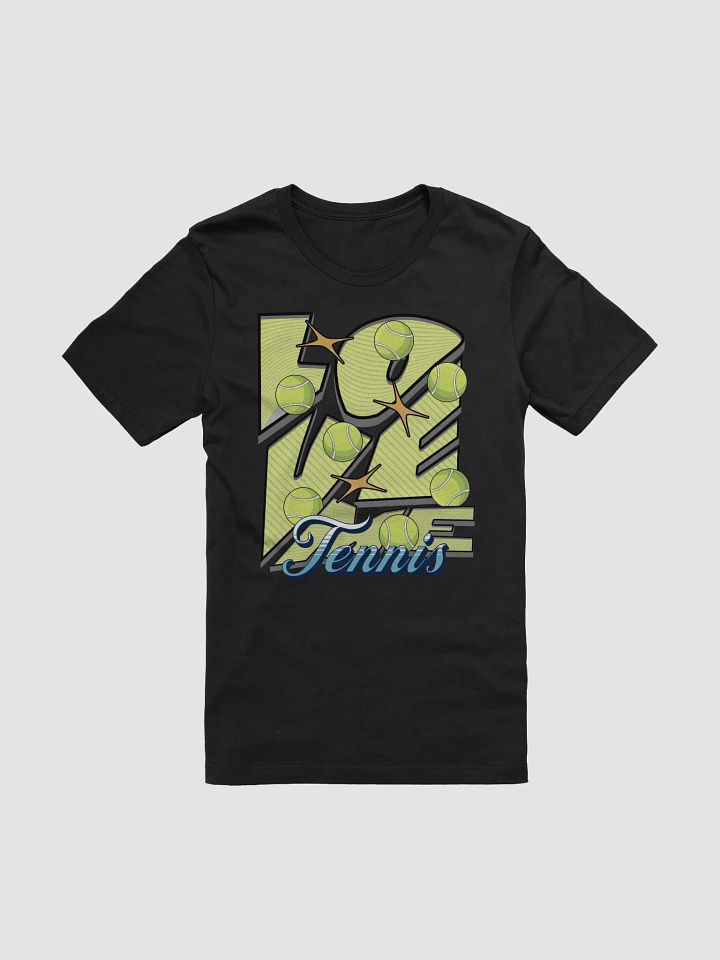 Love Me Tennis Striped Stylized T-Shirt product image (1)