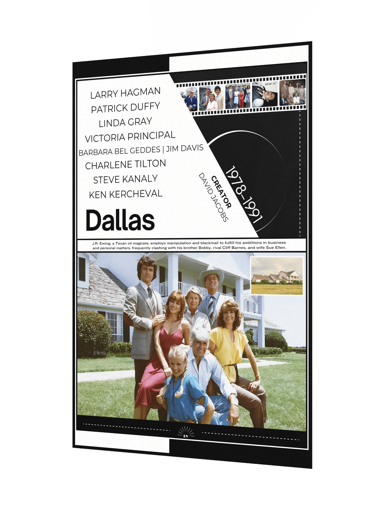 Dallas with Larry Hagman and Patrick Duffy 1978–1991 | Poster | 12x18 Wall Art product image (3)