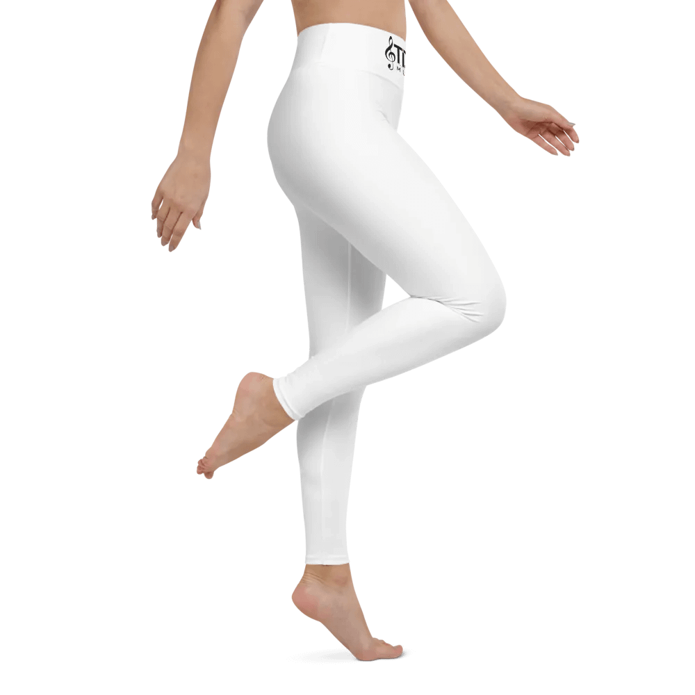 TDS Music Women's White High-Waisted Yoga Leggings product image (7)