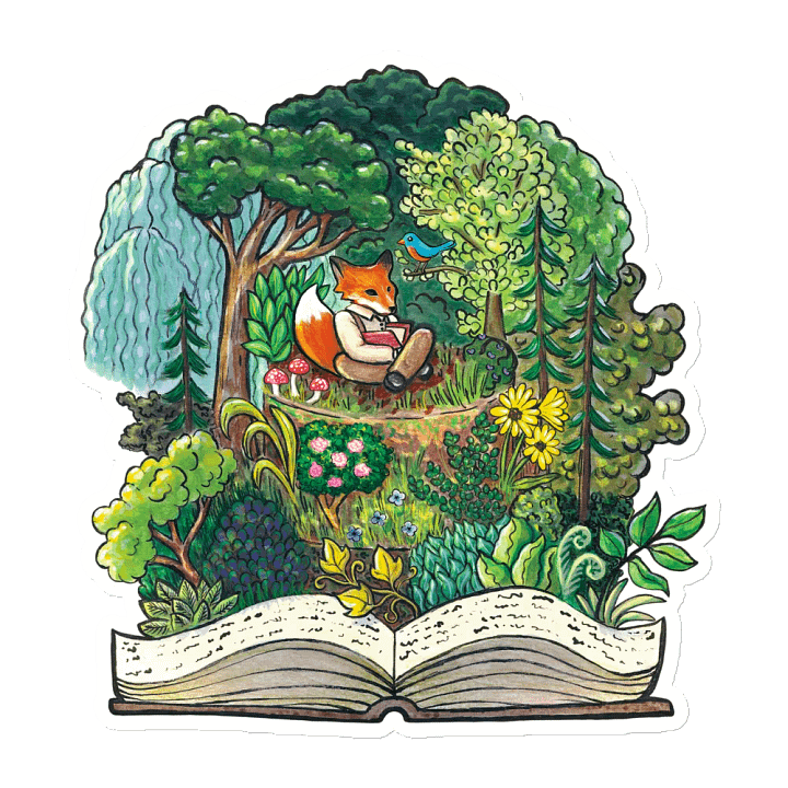 Fantasy Forest Fox Cake - 6 Inch Magnet product image (2)