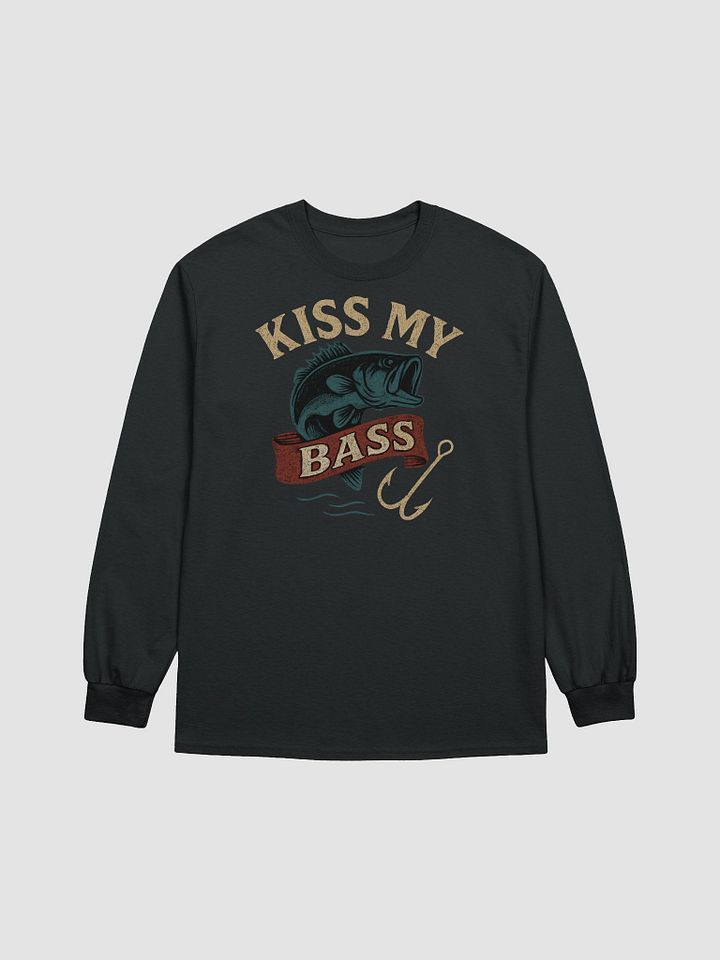 Kiss My Bass Long Sleeve Vintage Fishing Tee product image (1)