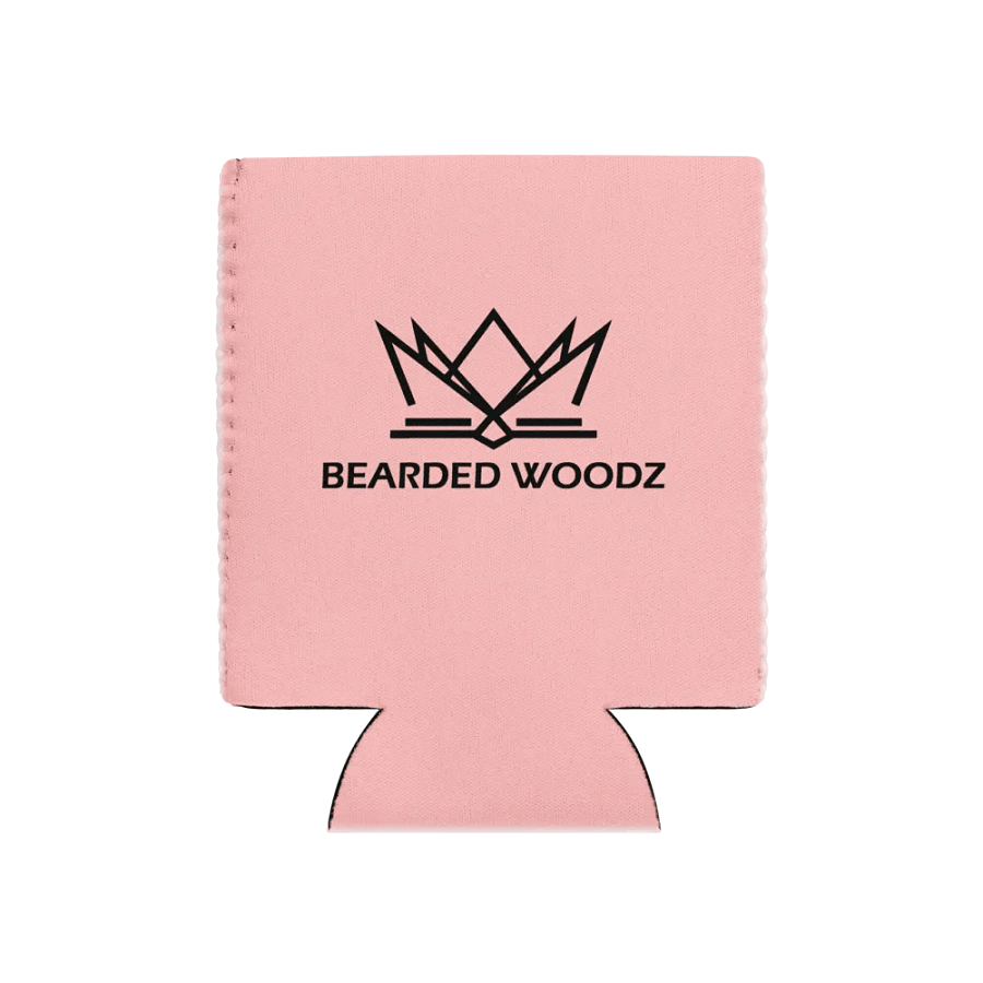 Coozie Can Cooler (Design: Bearded Woodz) Pink product image (1)