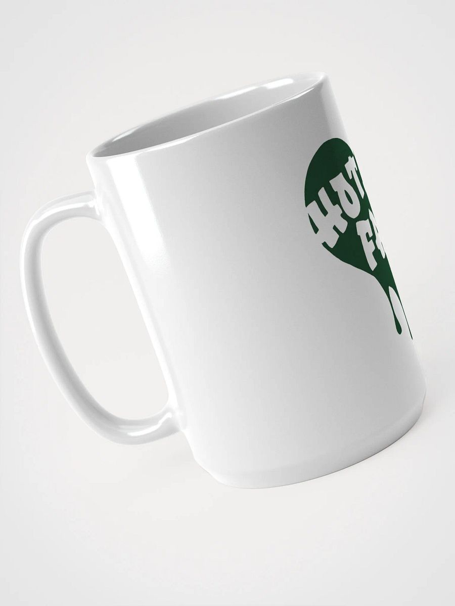 HOT BOX FAM TRANSPARENT DARK GREEN LOGO COFFEE MUG product image (3)