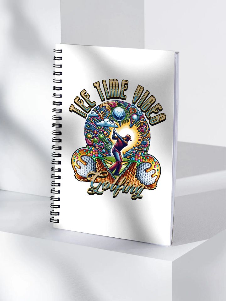 Tee Time Vibes Golfing Vibrant Dreams Spiral Notebook product image (1)