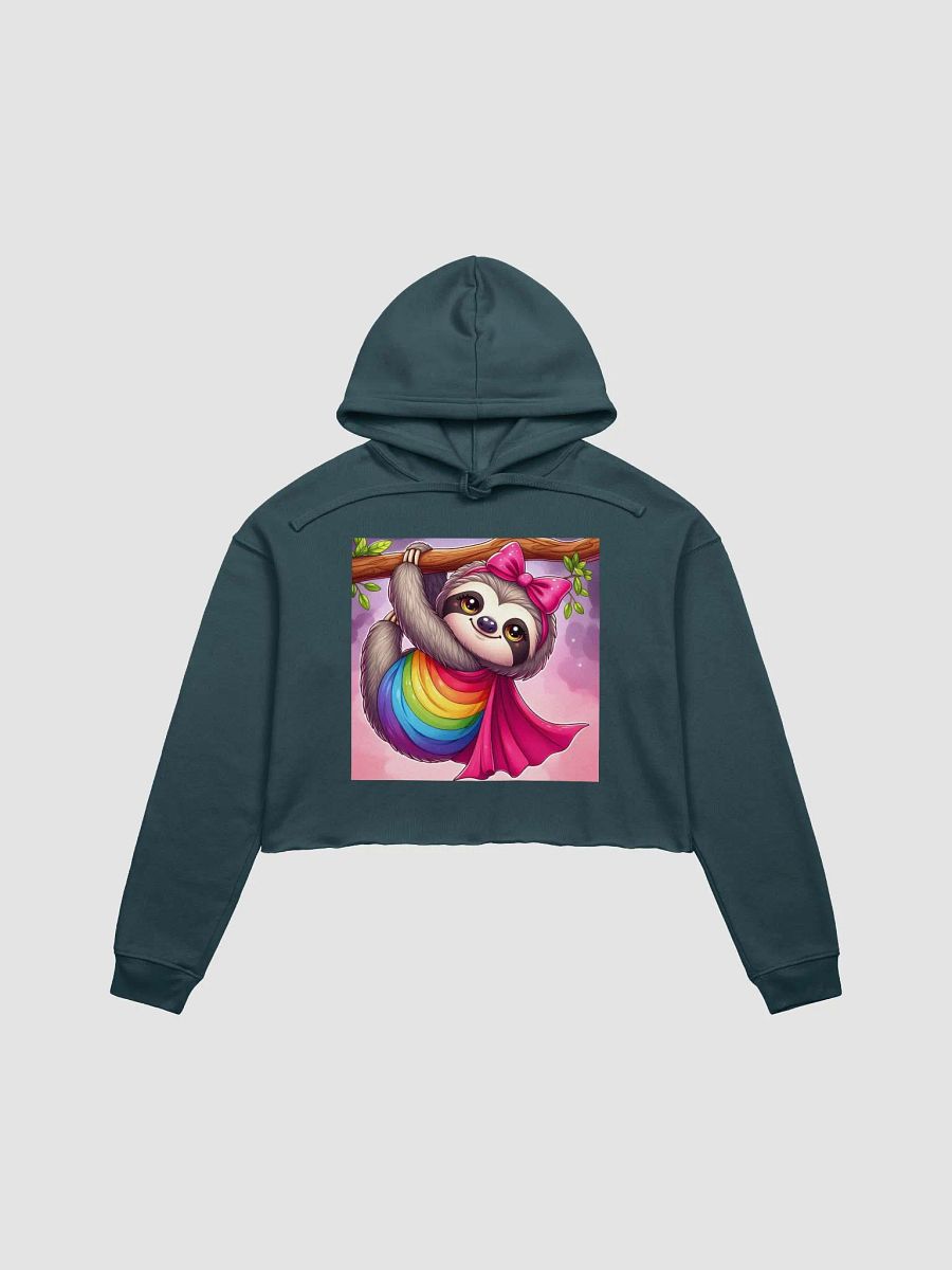 Pris-Sleepy Socialist Bella+Canvas Fleece Crop Hoodie product image (1)