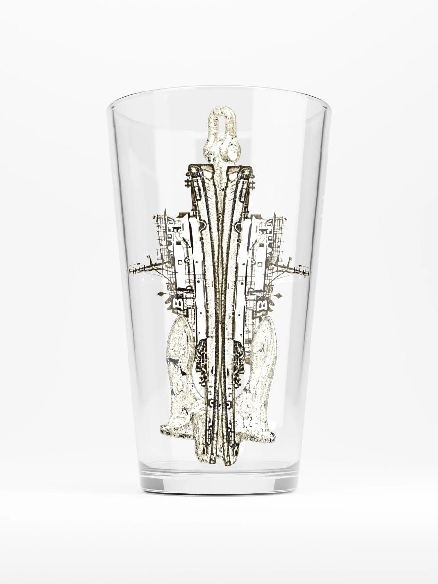 Mirrored Richard Brusco & Ancher 16oz Pint Glass product image (1)