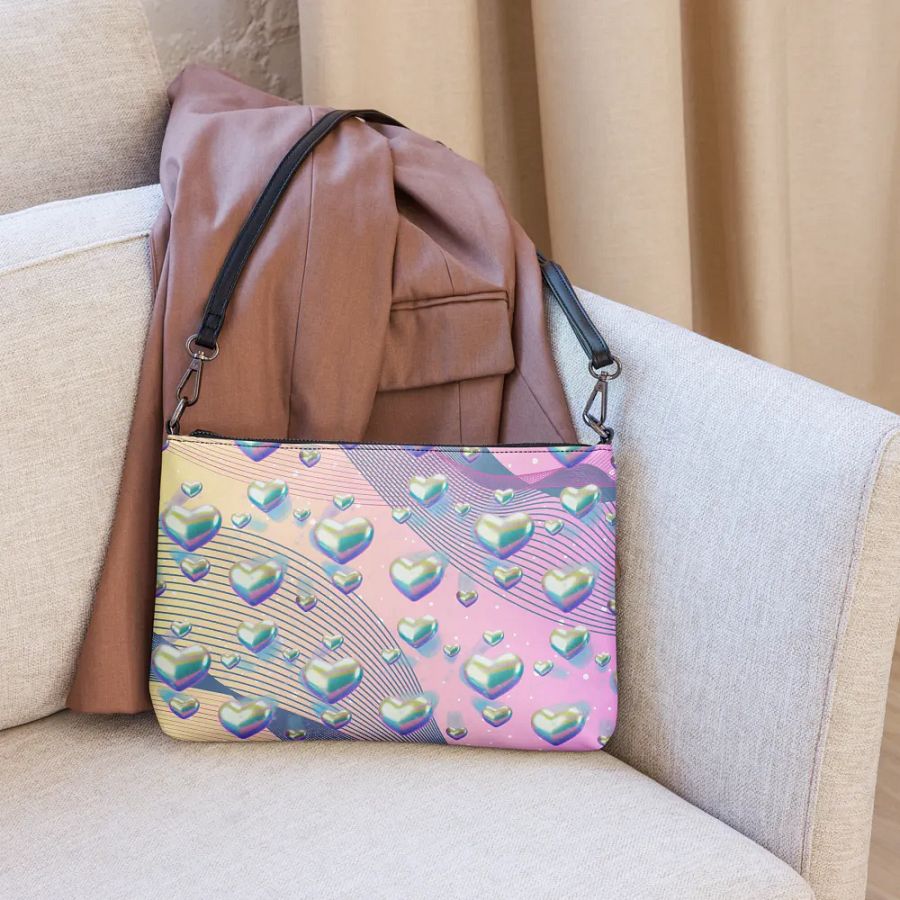 Iridescent Heart design Crossbody Bag for stylish feminine ladies product image (6)