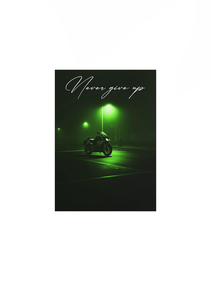"Never Give Up" Handwritten Matte Poster product image (3)