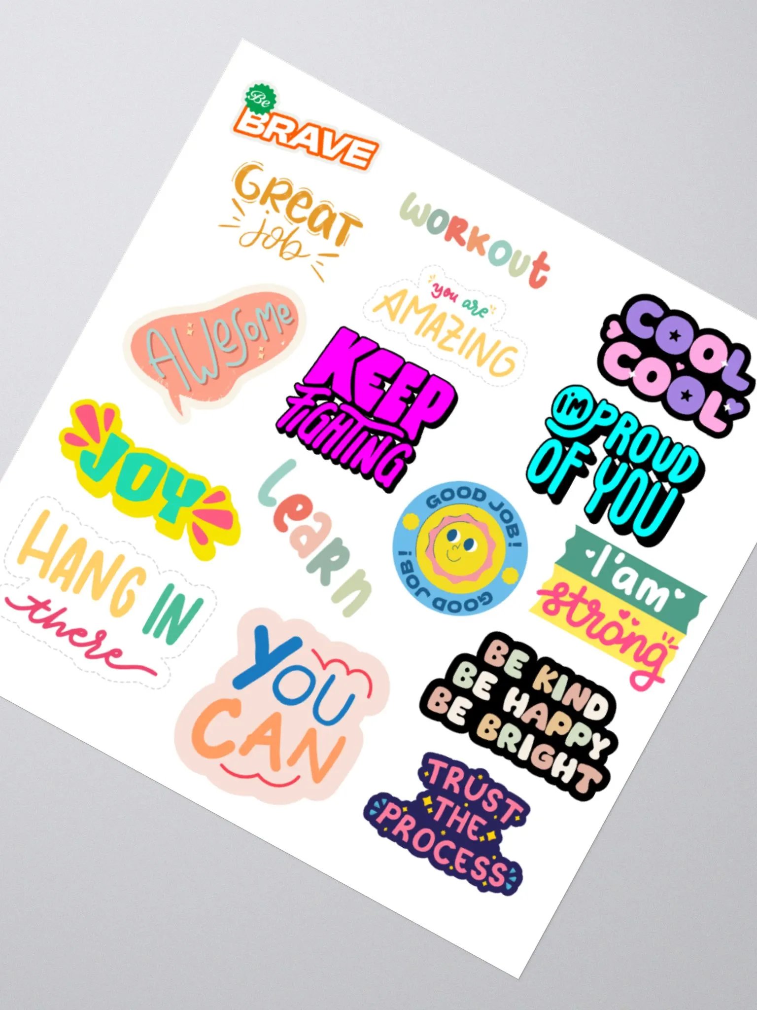 Motivational Kiss Cut Sticker Pack product image (4)