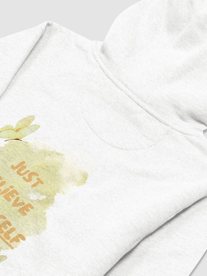 Motivational Just Believe In Yourself Soft Hoodie Yellow Watercolor Butterflies Pretty Nature product image (5)
