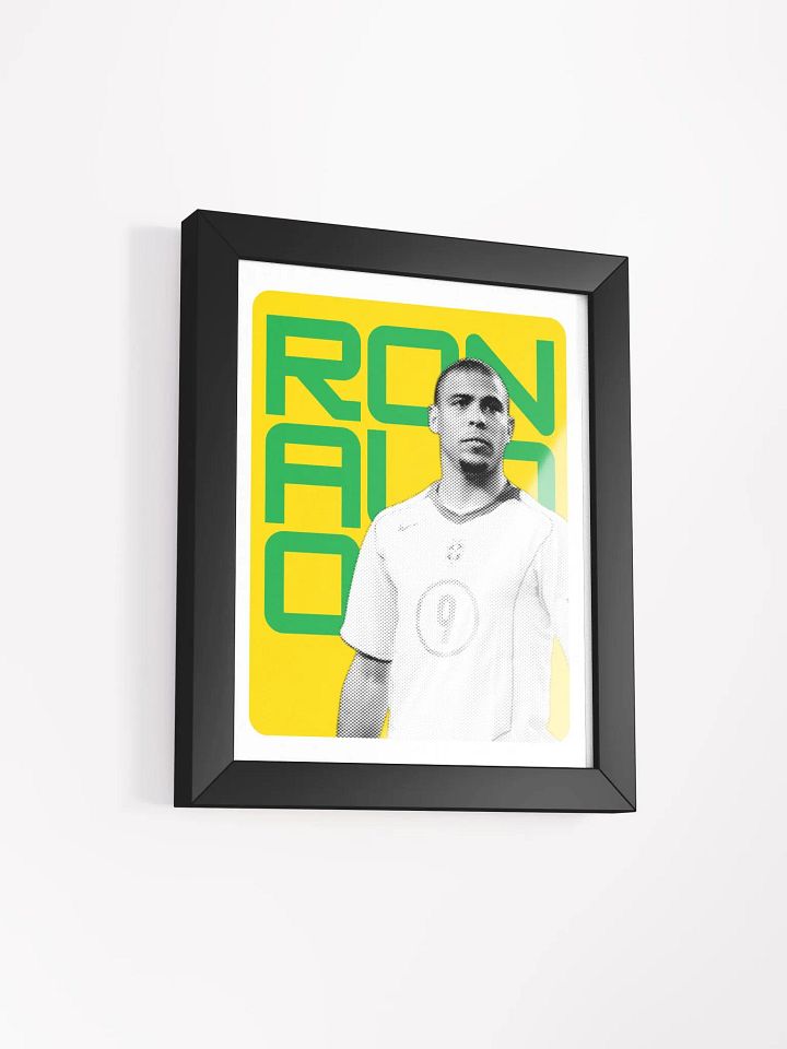 Ronaldo BW Brazil Name Art Framed Print product image (2)