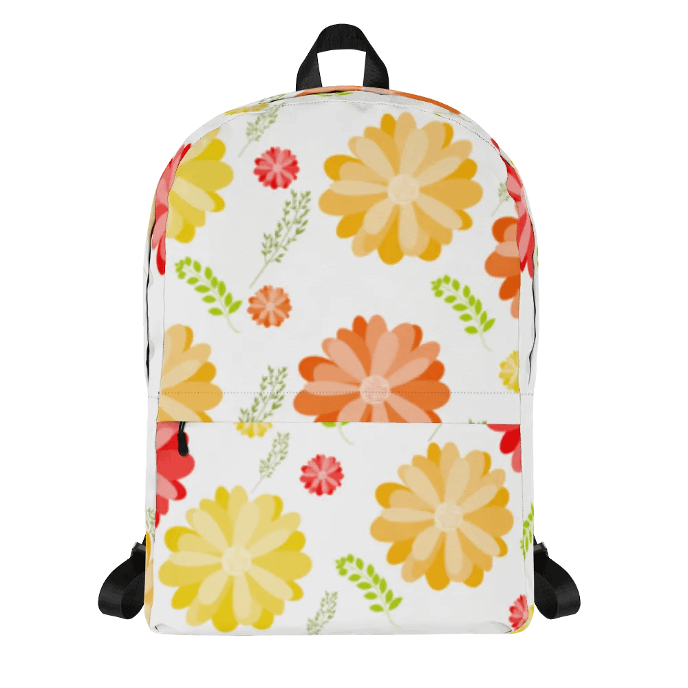 Orange Floral Backpack product image (7)