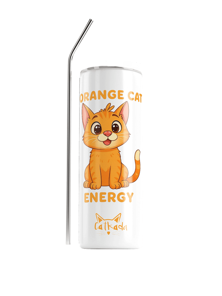 ORANGE CAT ENERGY STAINLESS STEEL CUP product image (1)