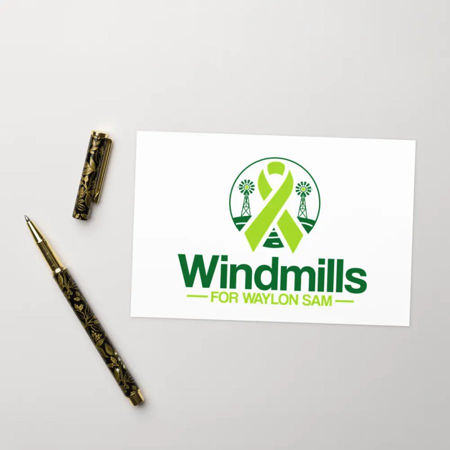 Windmills For Waylon Sam Postcard product image (8)