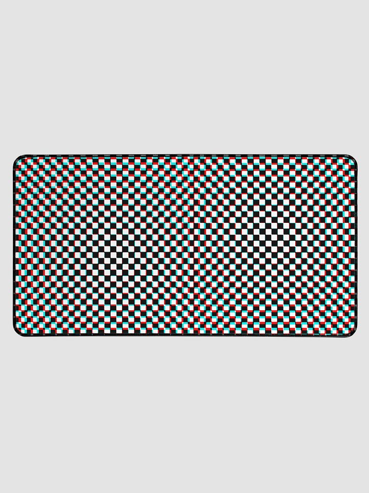 Checkered Anaglyph Desk Mat 15.5 x 31.5 product image (2)