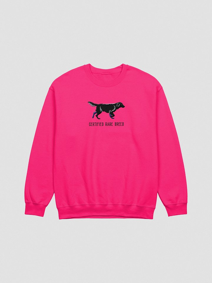Certified Rare Breed Sweatshirt (Embroidered) of a Flat Coated Retriever(Black) product image (4)