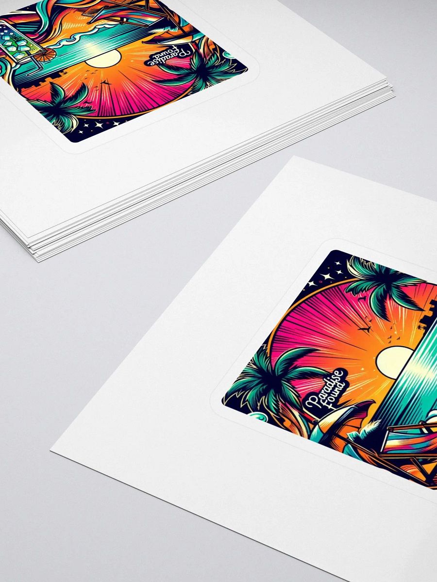 Tropical Sunset Kiss Cut Stickers product image (4)