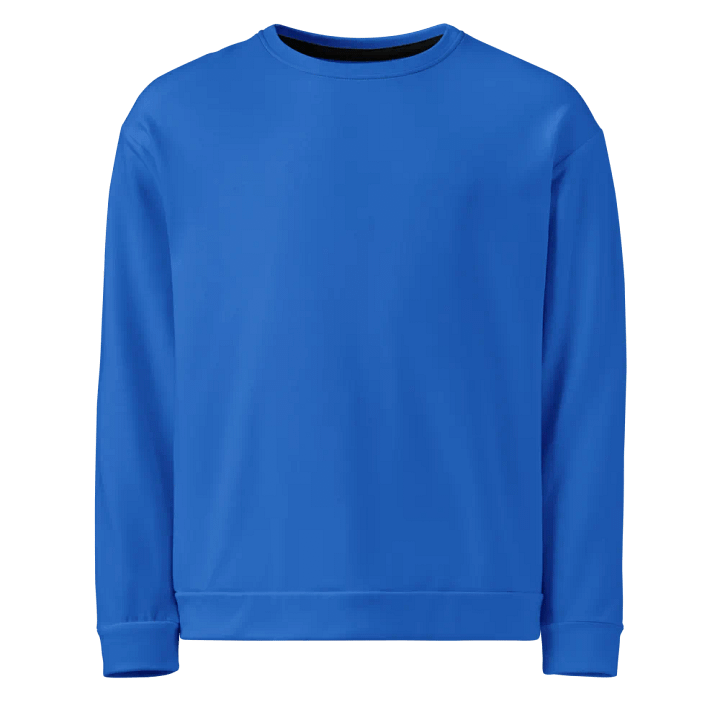 Plain Cobalt Blue Light Summer Unisex Recycled Polyester Heavyweight Premium Sweatshirt by Treasure Pie product image (1)