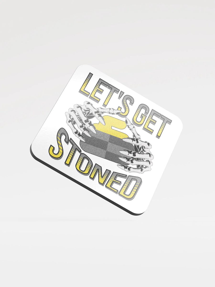 Lets Get Stoned Curling Funky Skeleton Coaster product image (2)