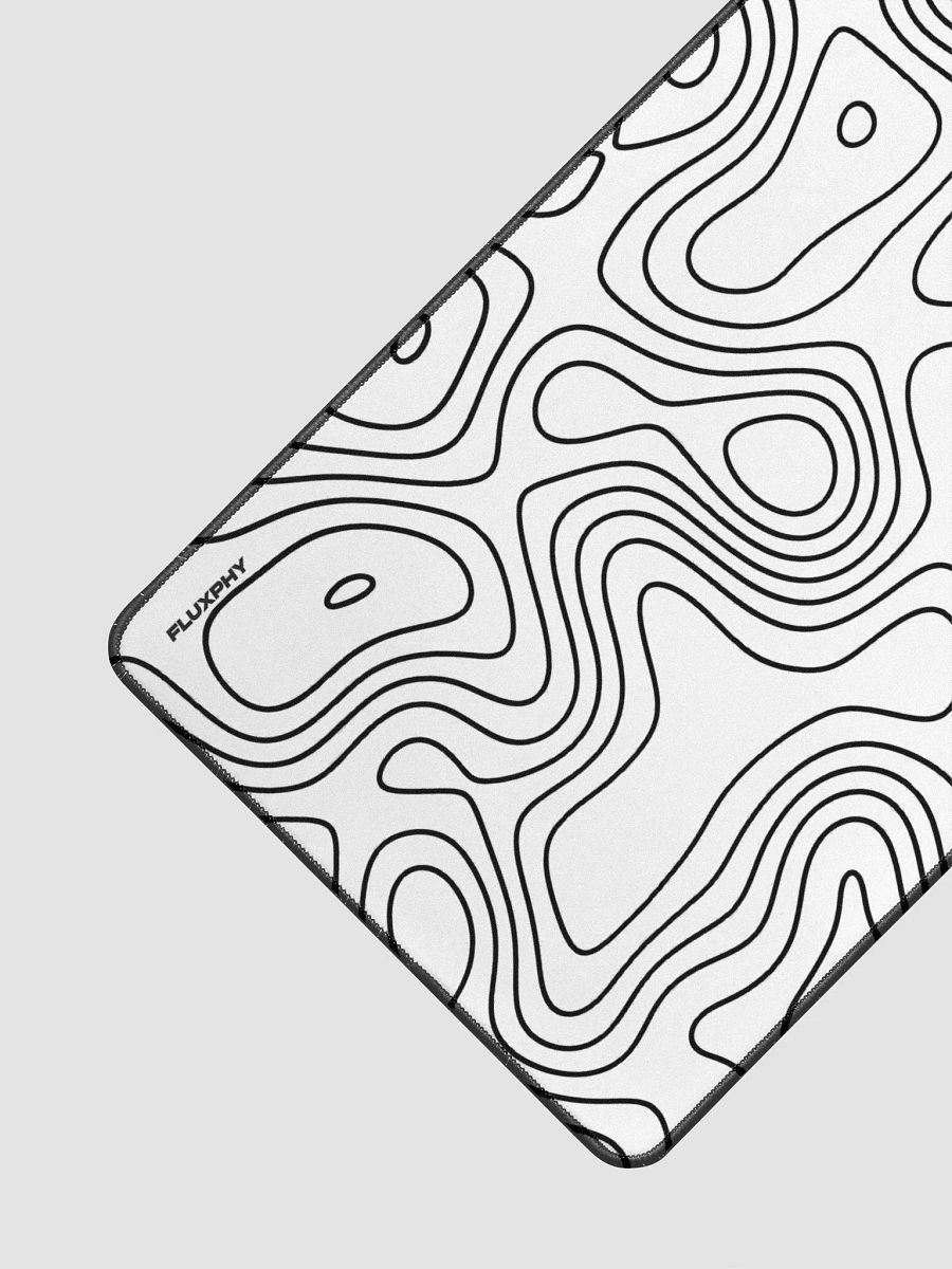 White Topography Mousepad by Fluxphy product image (3)