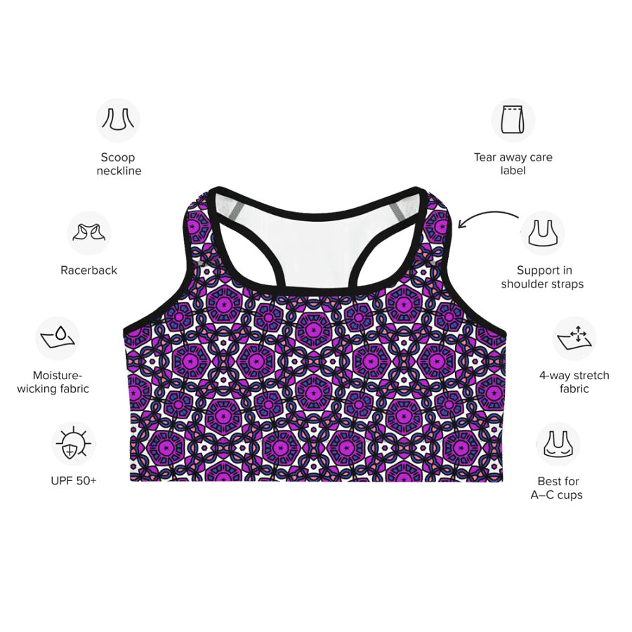 Gender Fluid Abstract (1) - Sports Bra product image (7)