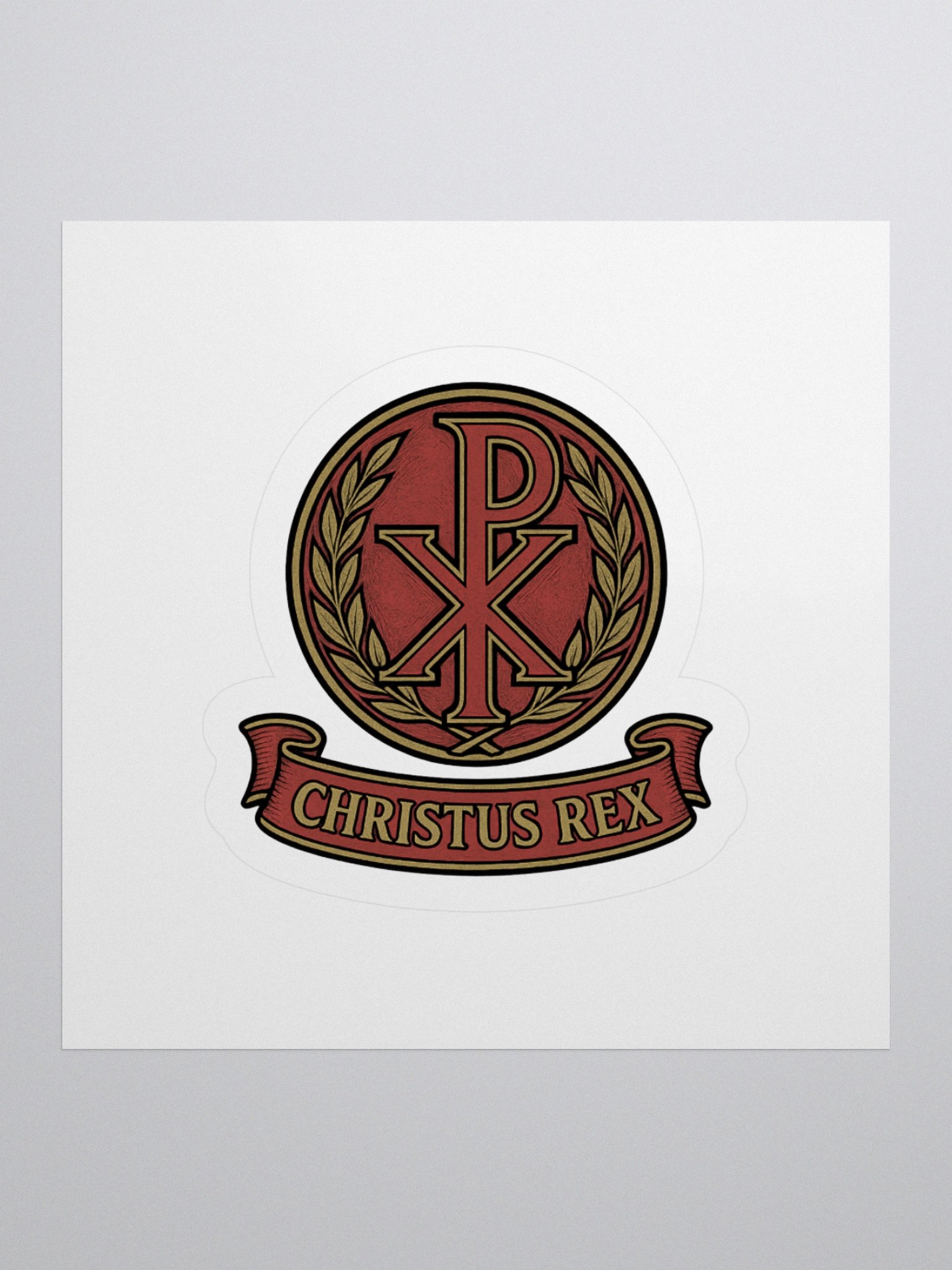 Chi-Rho sticker red product image (1)