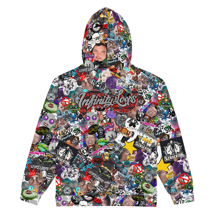 90%er Sticker Bomb Zip-up product image (2)