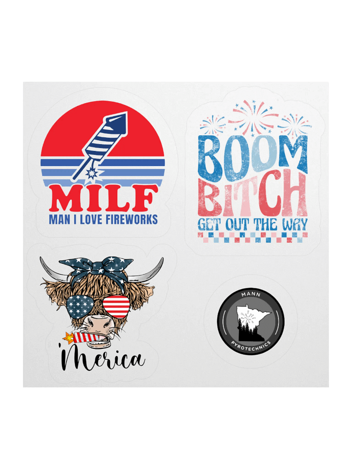Patriotic Pyrotechnic Sticker Set product image (3)