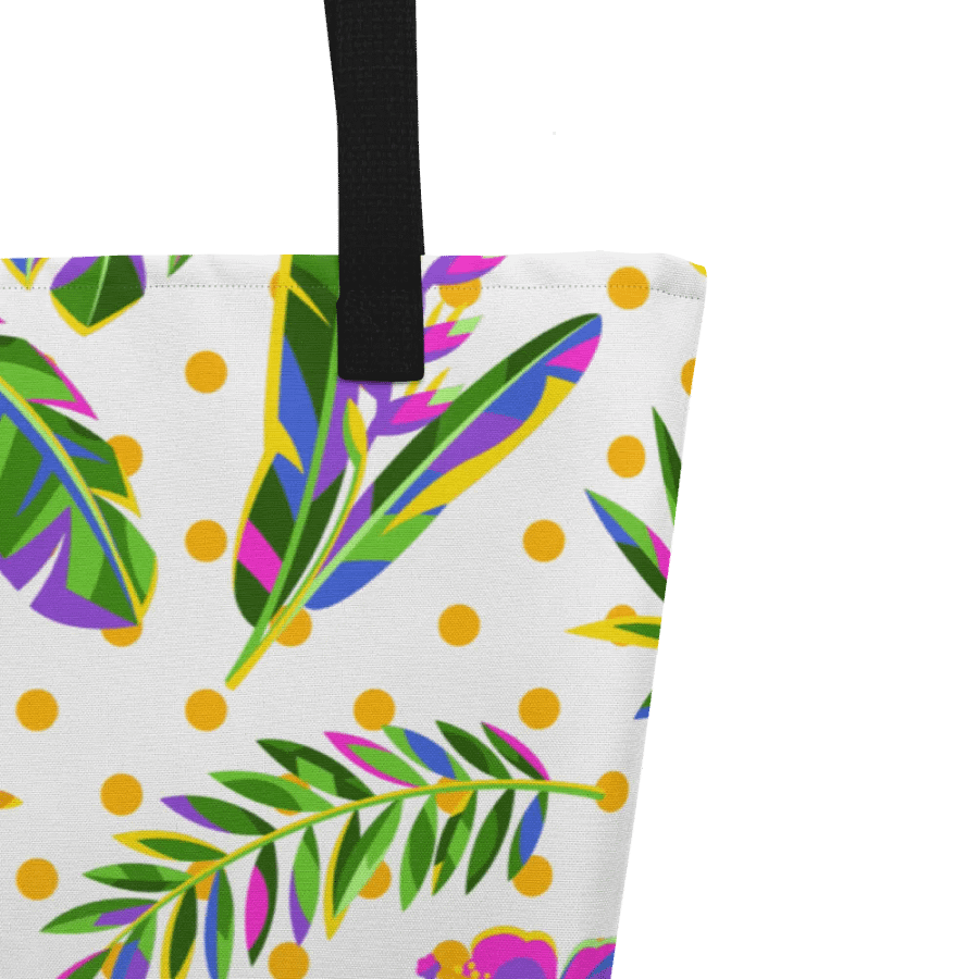 Big printed tote bag with beachy tropical vibe product image (8)