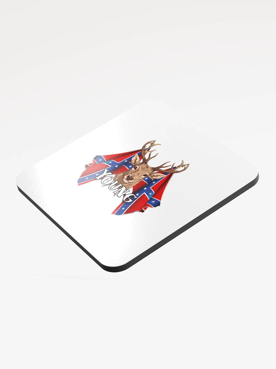 "Young" Last Name Rebel Redneck Deer - Coaster product image (3)