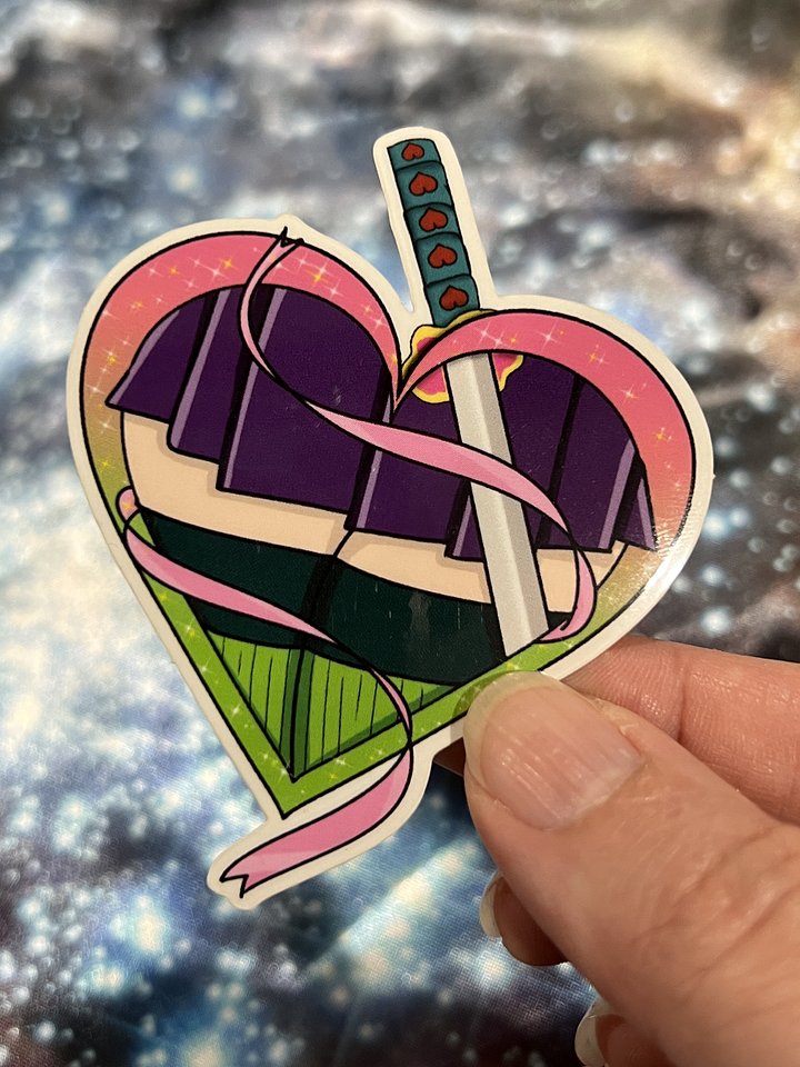 Mitsuri Kanroji Transparent Background Sticker product image (1)