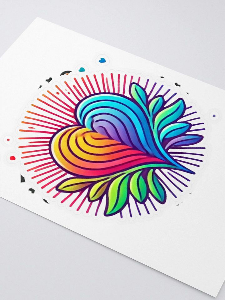 Vibrant Heart Kiss Cut Sticker Sheet product image (1)