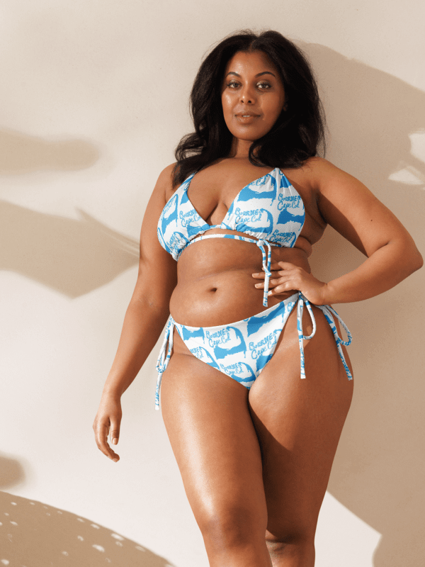 BOURNE to Cape Cod™ | Blue Logo on White | String Bikini – Bold, Beachy & Totally Luxe product image (5)